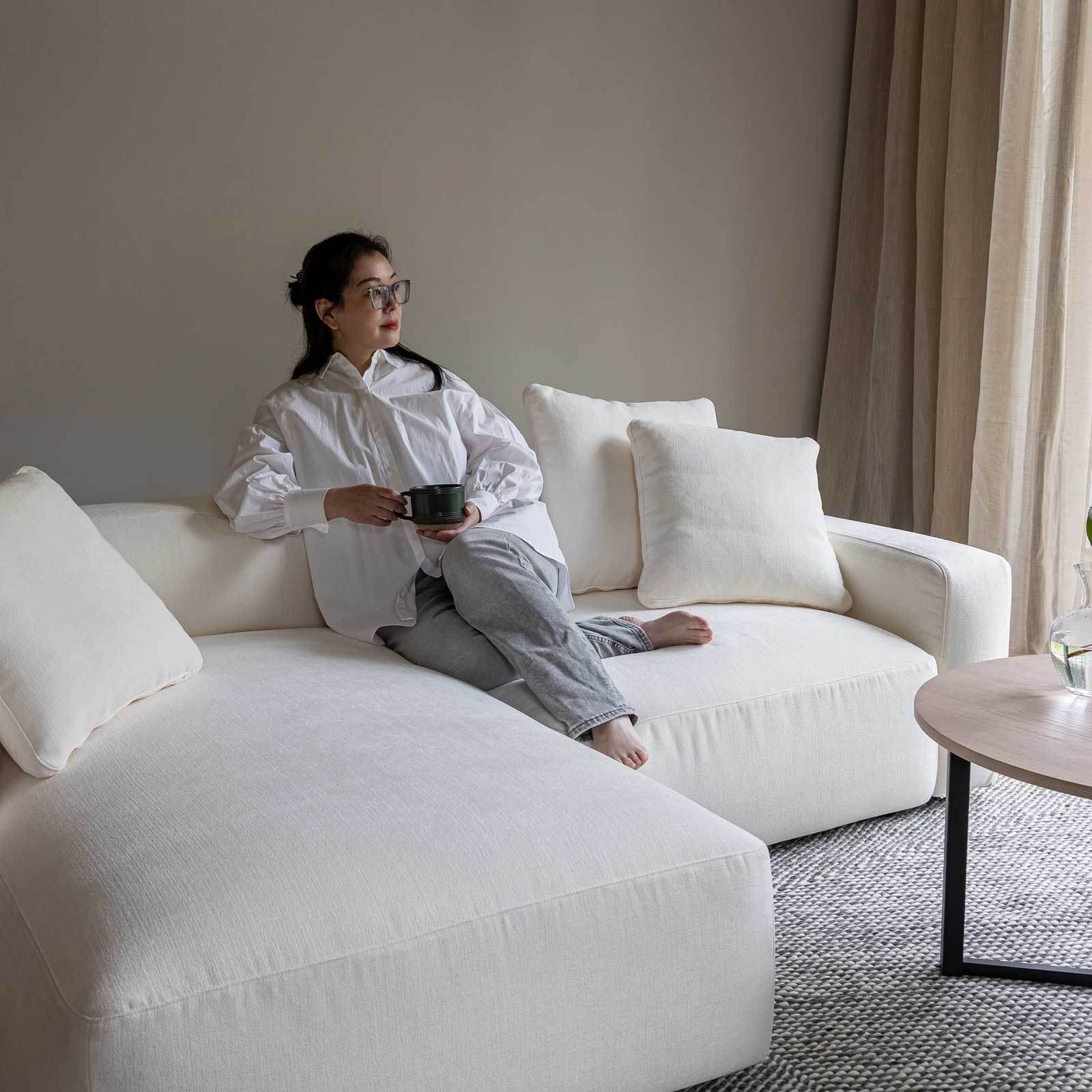 Urbanlounge Left Sectional – Snow