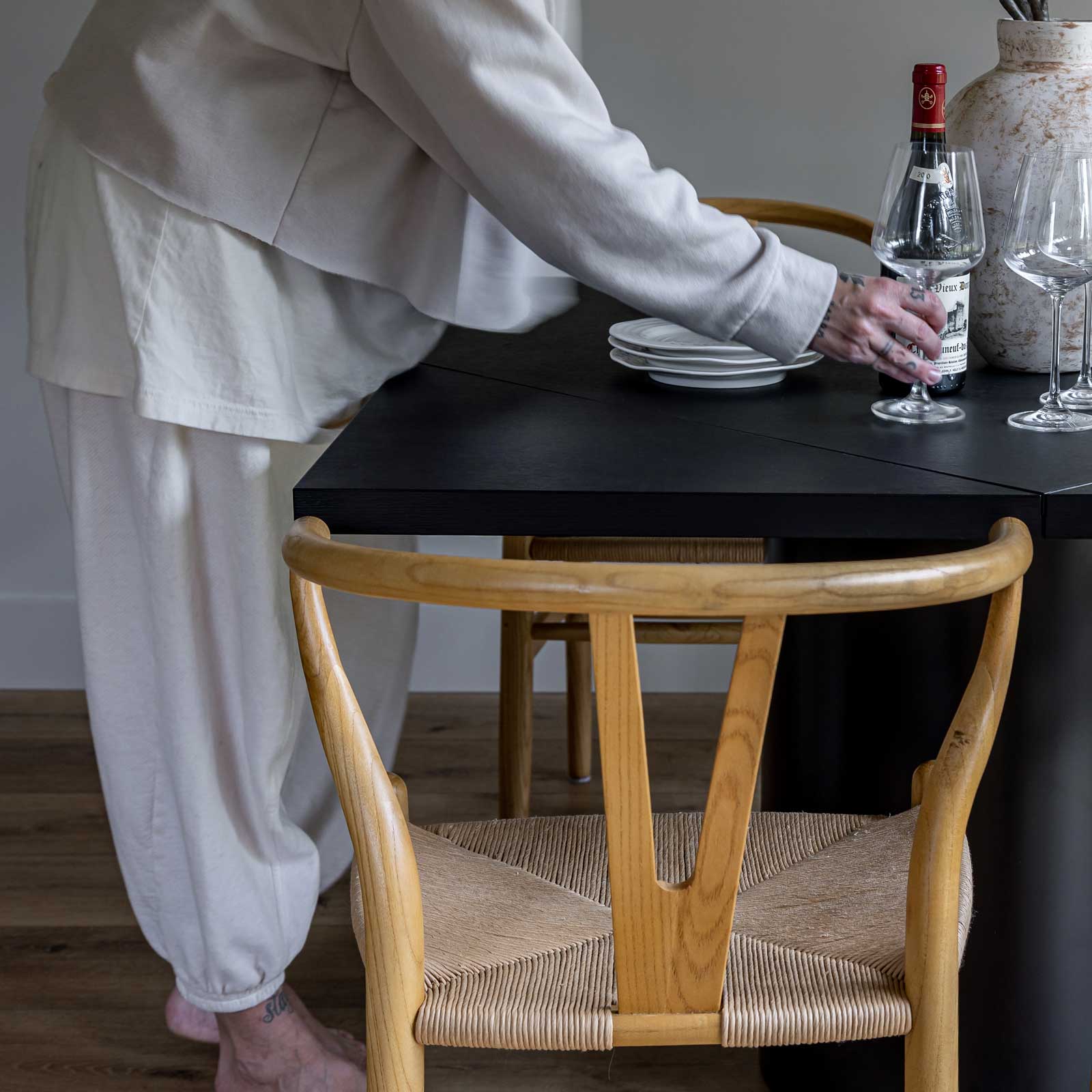 Square-Up Extension Dining Table – Black