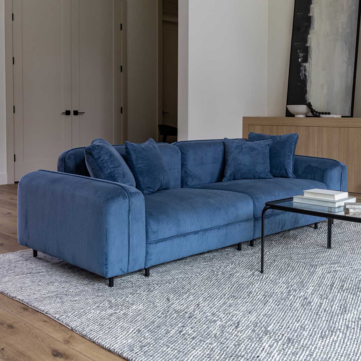 CityFit 3-Seater Condo Sofa - Blue