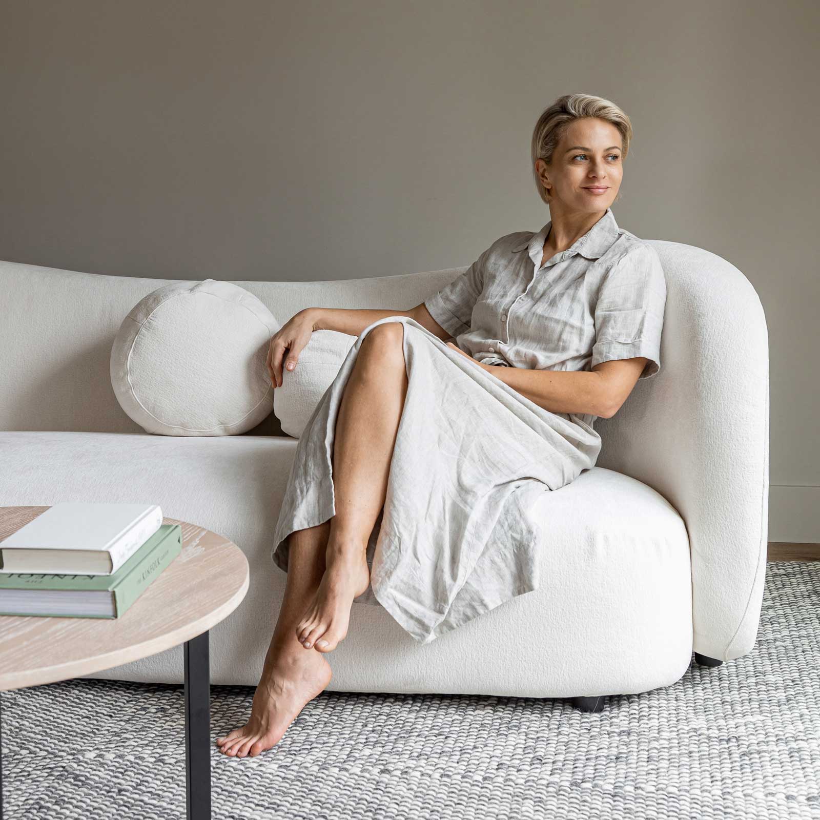 Nest Curve Sofa - Ivory