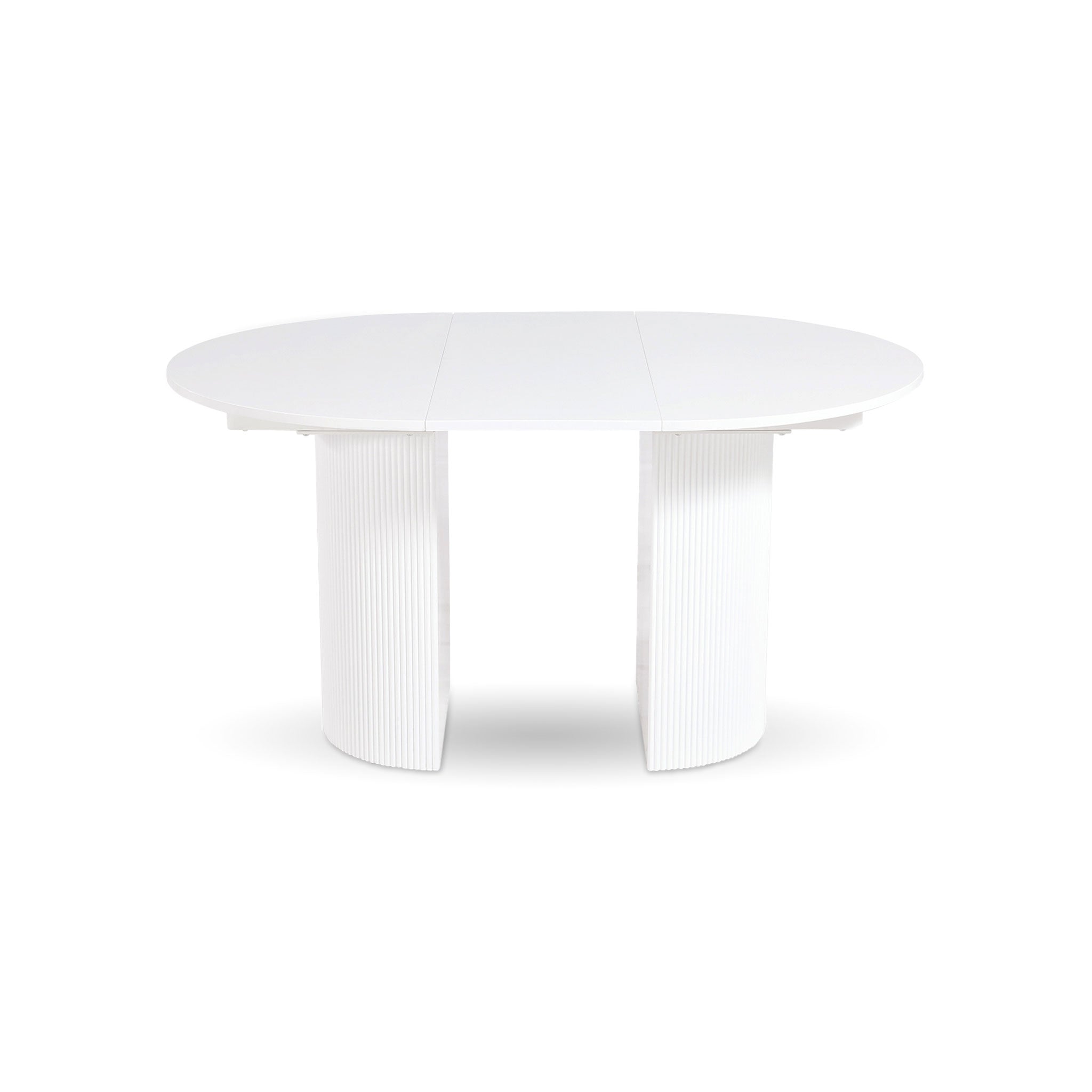 OvalNest Extension Dining Table - White/White