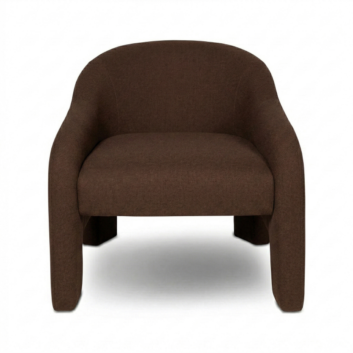 Farrah Chair in Velvet Coffee front view