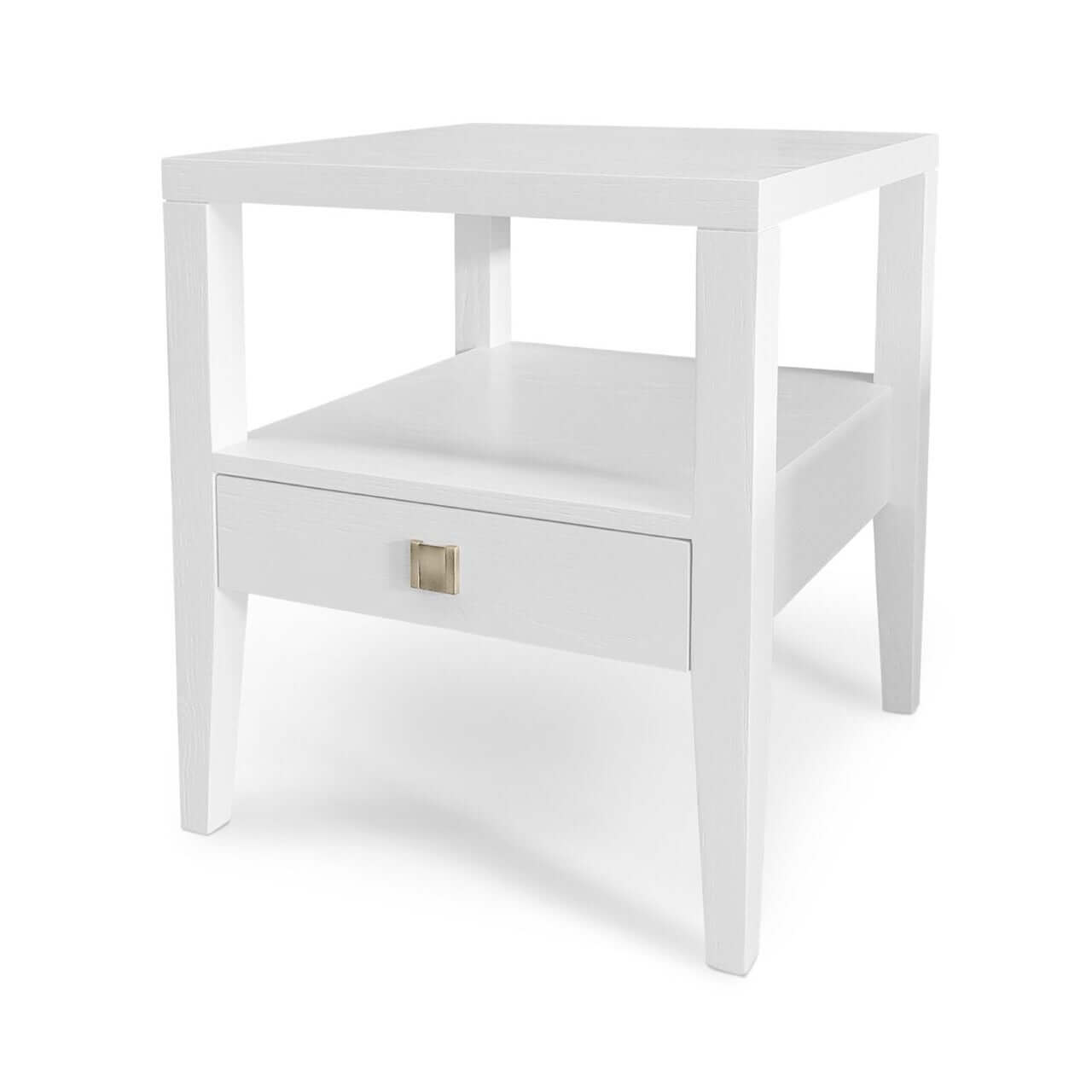 Metro 1 Drawer Accent Table - White