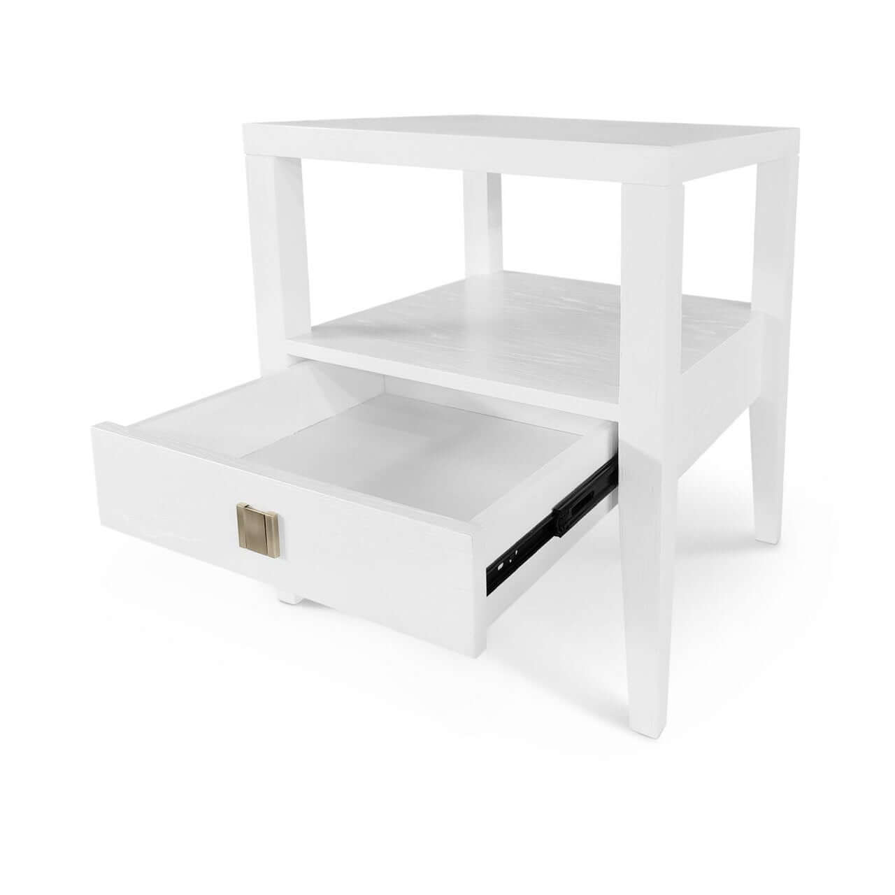 Metro 1 Drawer Accent Table - White