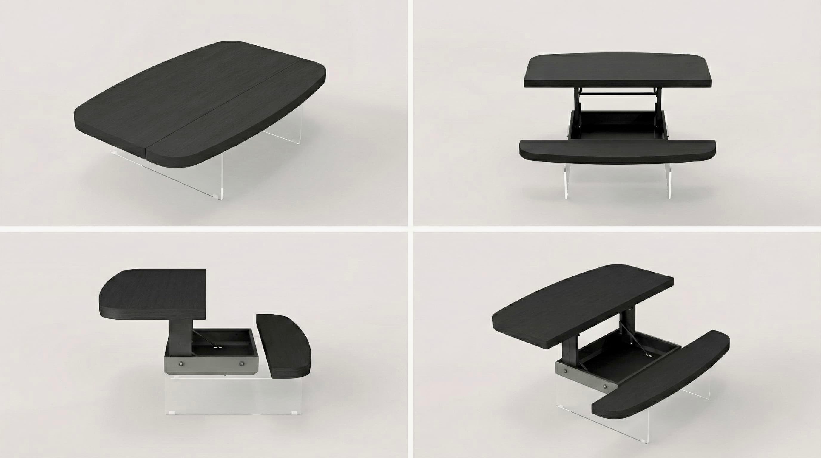 FlexTop  Lift Coffee Table - Matte Black