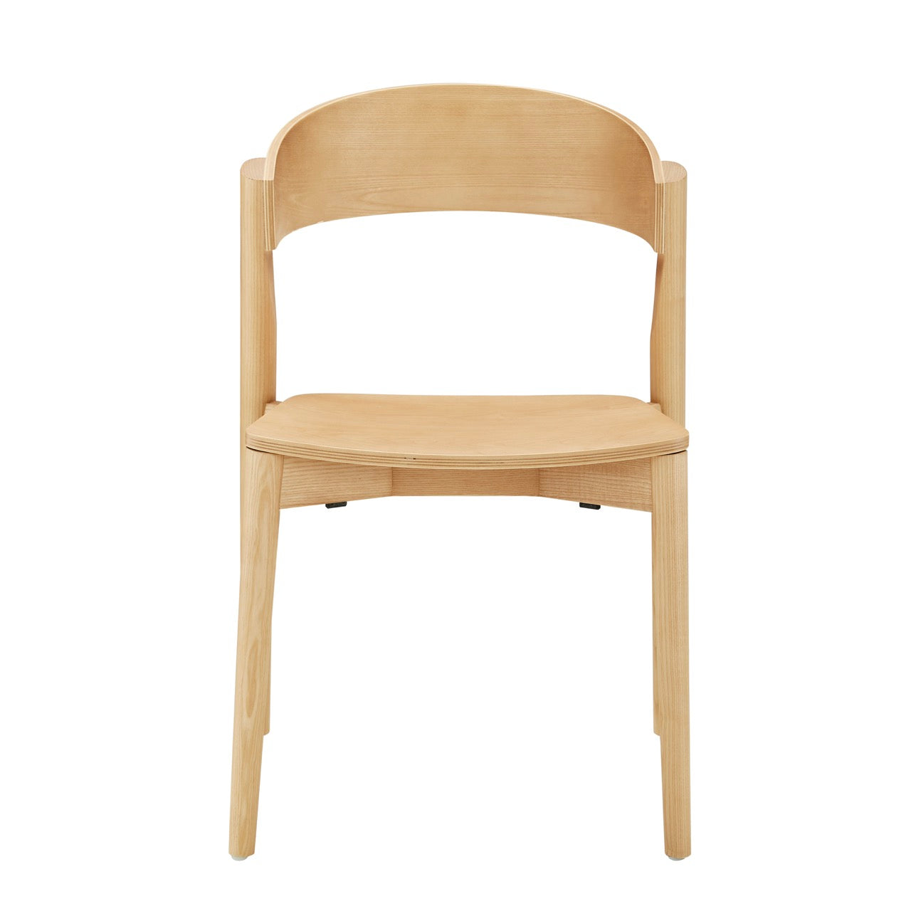 Nest Stackable Dining Chair — Solid Ash Wood Natural