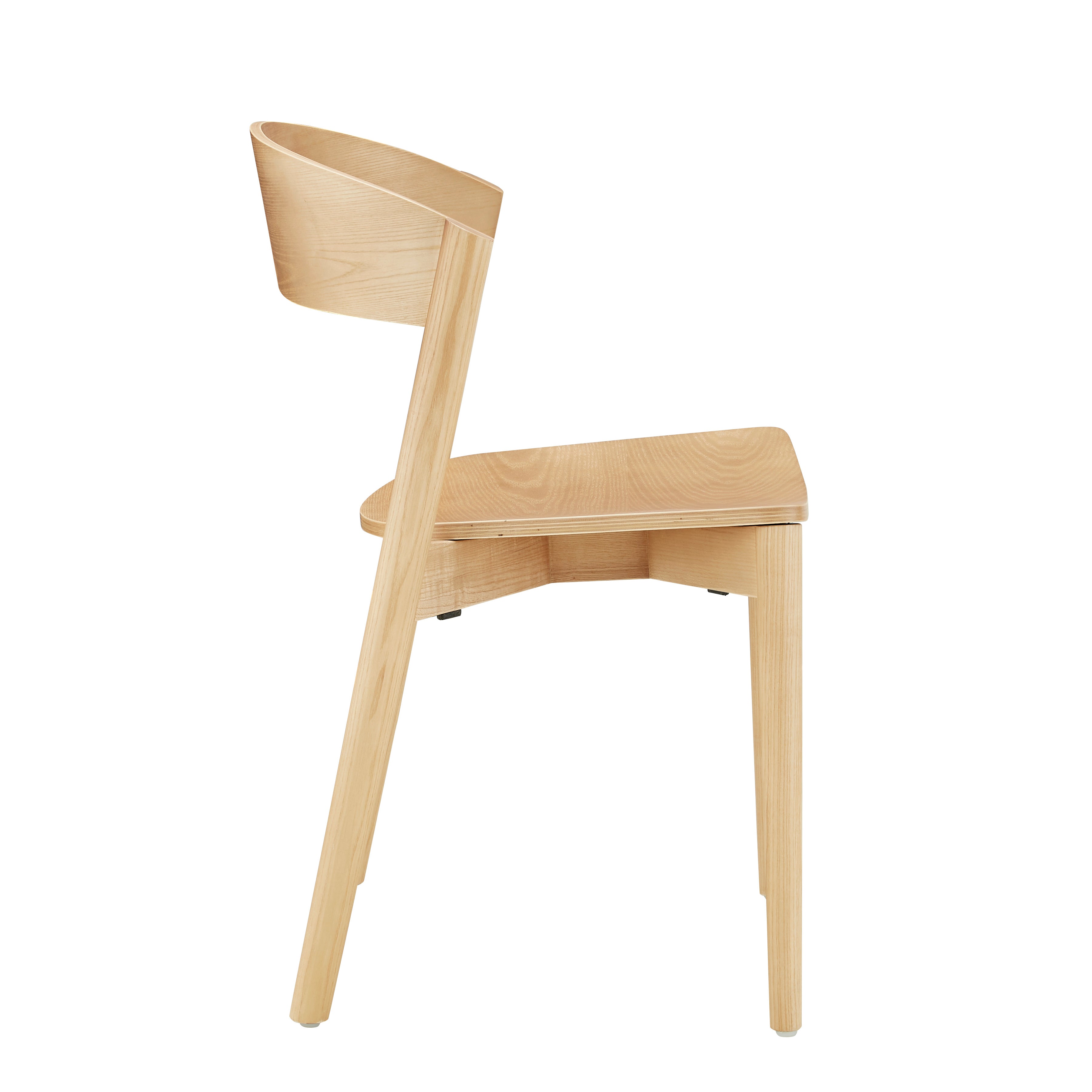 Nest Stackable Dining Chair — Solid Ash Wood Natural
