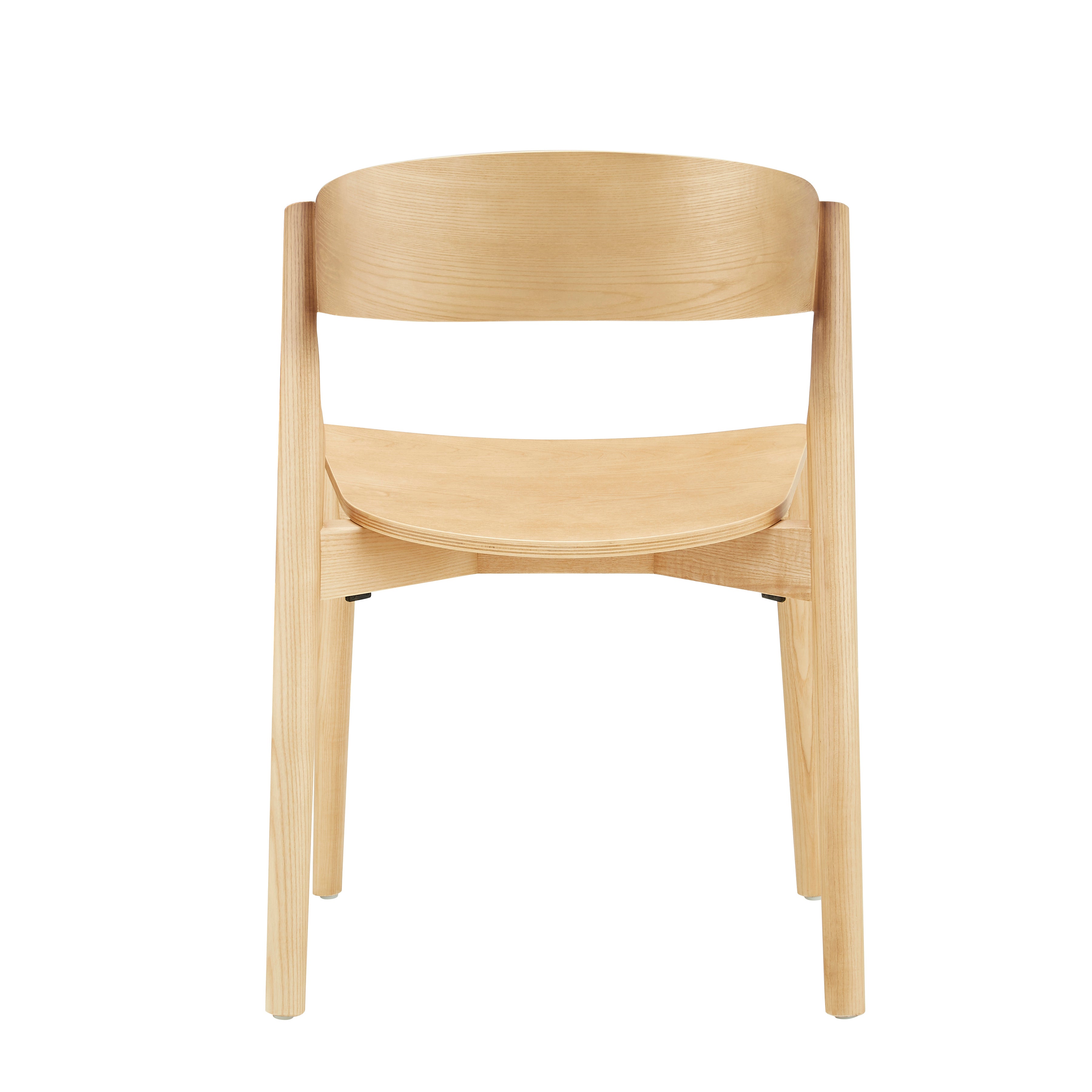Nest Stackable Dining Chair — Solid Ash Wood Natural