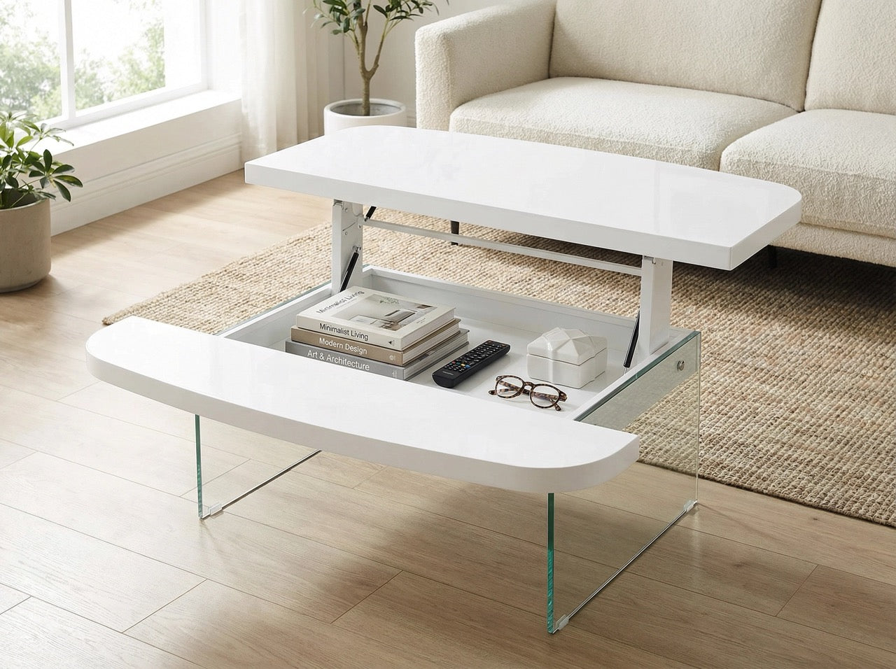 LiftTop Coffee Table - White
