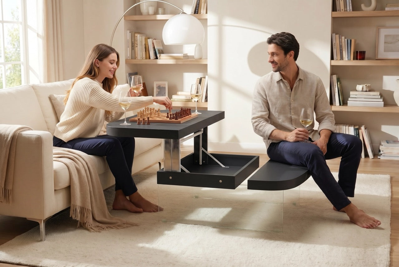 FlexTop  Lift Coffee Table - Matte Black